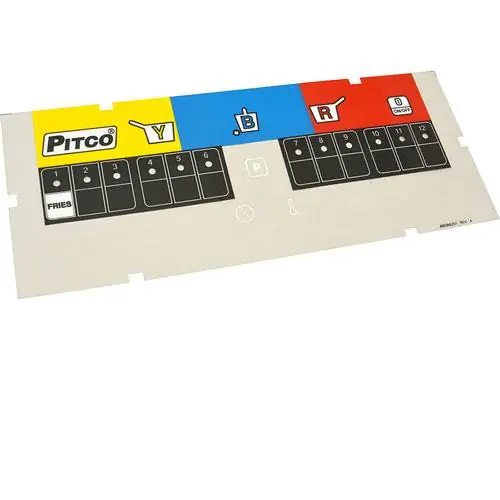 Pitco A6096201 LBL OVRLY 3 ZN FRIES