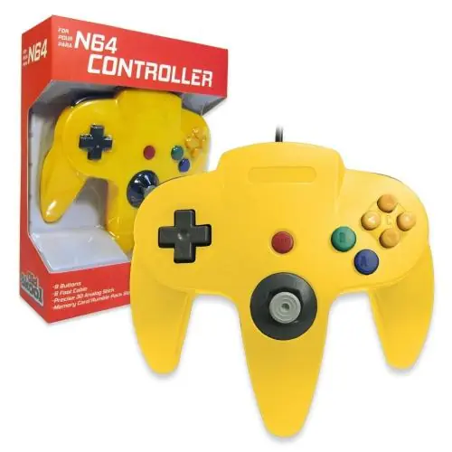 VIDEO GAMING OS-6664 NINTENDO 64 CONTROLLER YELLOW
