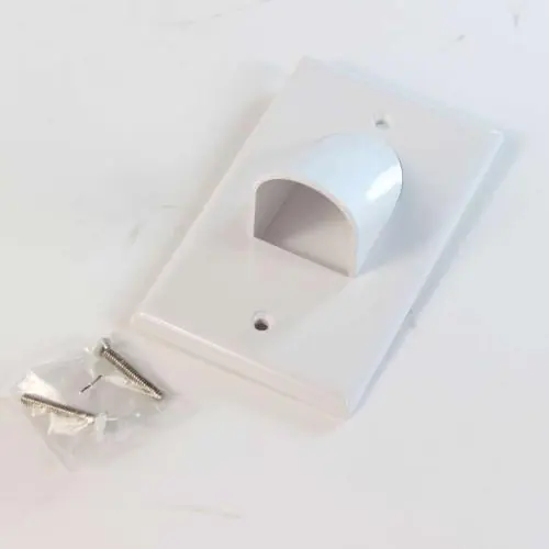 Vanco 120614X Wall Plate 1-Gang 2pc White BU