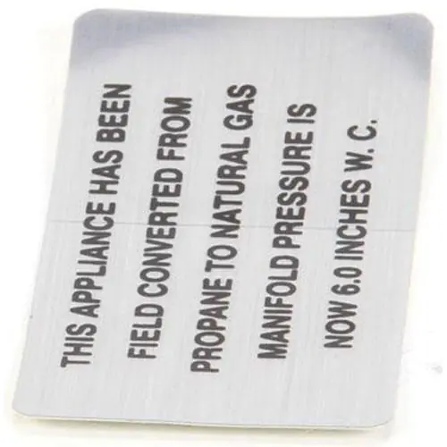 Vulcan 00-421727-00006 Propane To NP Plate