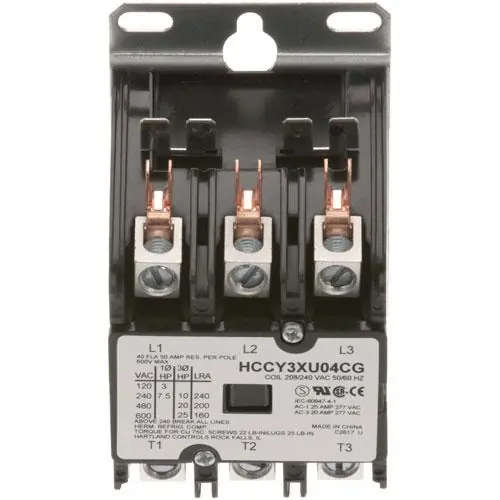 Vulcan 00-836804 Contactor 3P 40/50A 208/240V