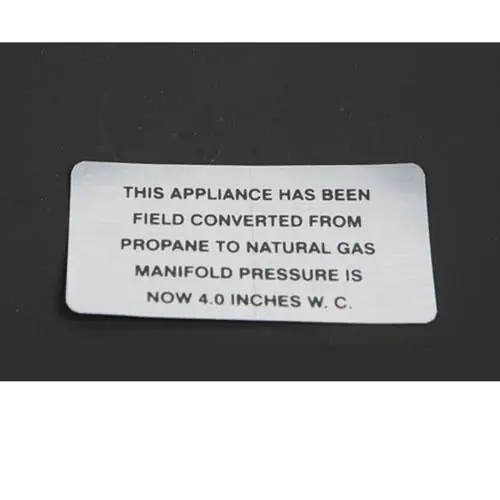 Vulcan 00-421727-00004 PROPANE TO NP PLATE