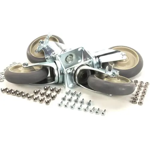 Cres Cor 5518BK Caster Kit 5 Dia Plate Advantage