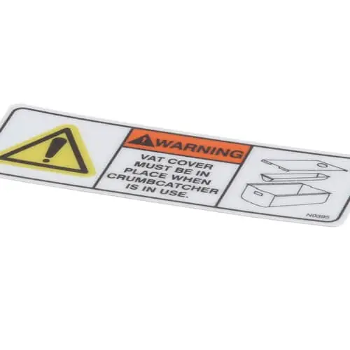 BKI N0395 Decal, Vat Cover Safety Warn