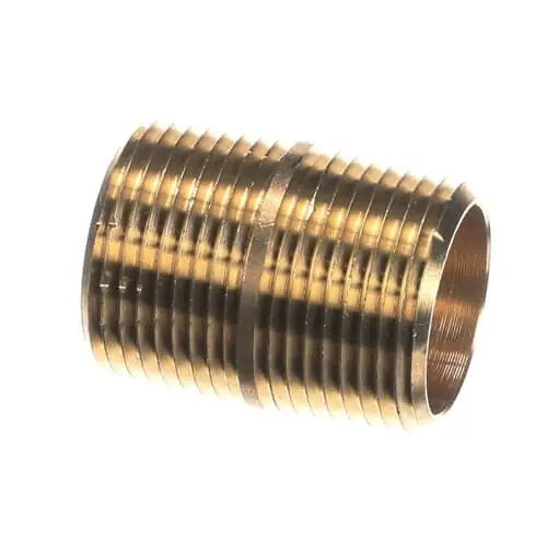 Crown Steam 9841-4 Brass Close Nipple; 3/4 Mpt