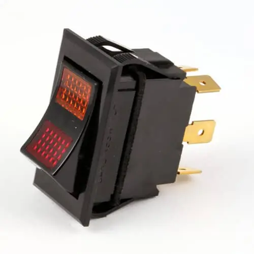 BKI S0104 Switch Rkr Dpdt 15A 250V Lamp