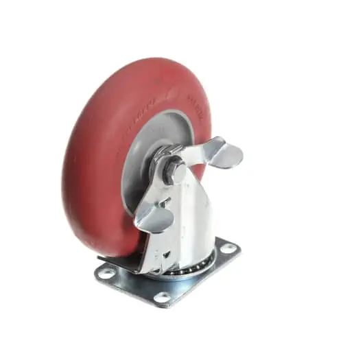 Carter-Hoffmann 18301-5288 5inch Swivel Caster W/brk Red