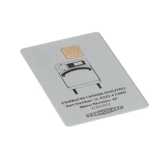 Turbochef I1-9225-4 Smart Card Ngo Starbucks Canad