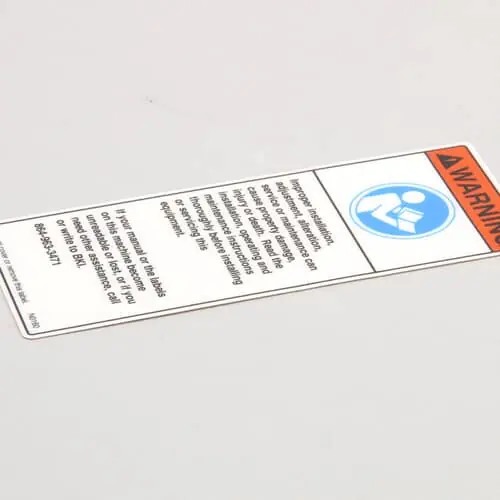BKI N0160 Decal, Before Using This Machi