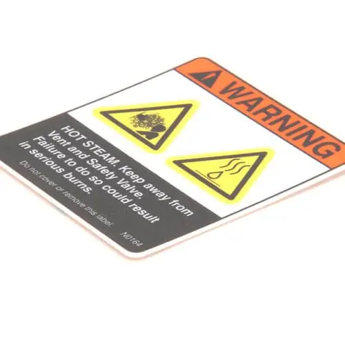 BKI N0164 Decal, Hot Steam Safety Valve