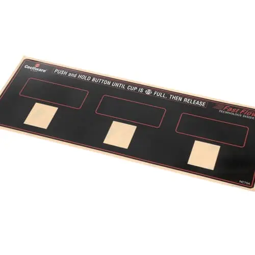 Grindmaster Cecilware NC75AL Label Switch Panel Gb3m/m10/3p