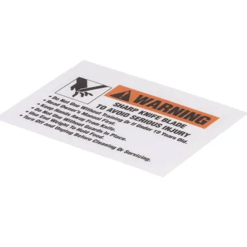 Globe M91022 Warning Label Cg Series
