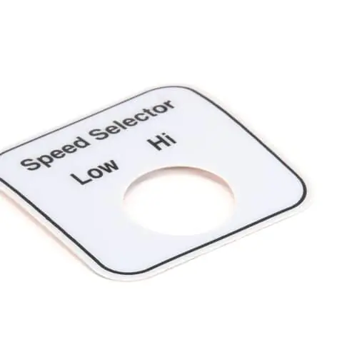 Hobart 00-478296 Label, Speed Select (Domestic)