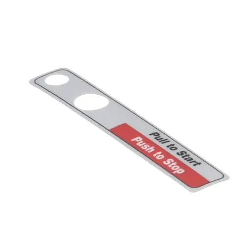 Hobart 00-477735 Label, Start/Stop (Dom)