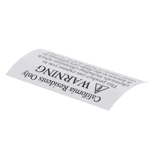Federal Industries 91-21048 Decal Prop 65