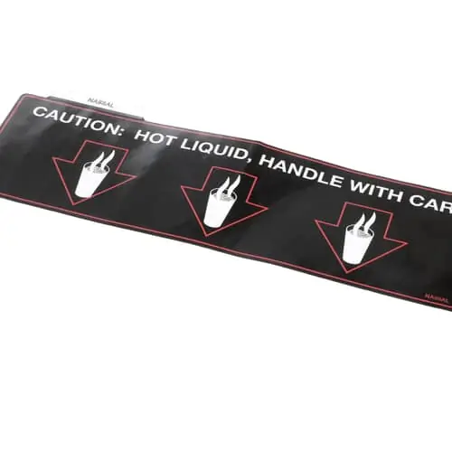Grindmaster Cecilware NA88AL Label Hot Liquid - Gb3 S/java